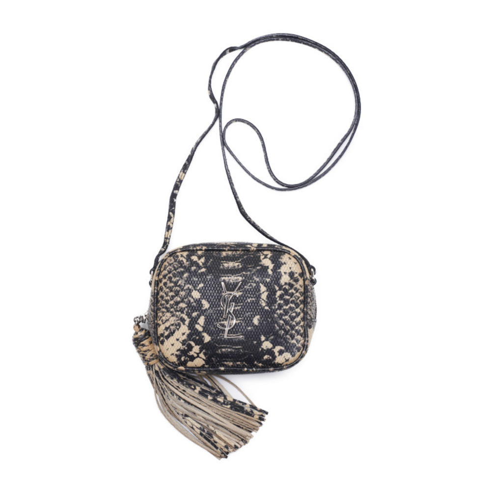 Saint Laurent Python Pattern Shoulder Bag Black B… - image 5